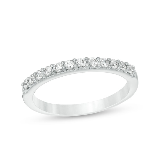 Previously Owned - 1/3 CT. T.w. Colorless Diamond Band in 18K White Gold