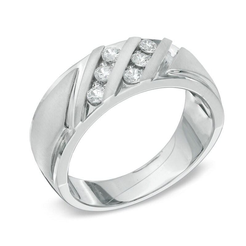 Main Image 2 of Previously Owned - 3/8 CT. T.W. Diamond Anniversary Band in 10K White Gold