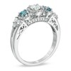 Thumbnail Image 2 of Previously Owned - 1 CT. T.W. Diamond Frame Three Stone Engagement Ring in 14K White Gold (I/I2)