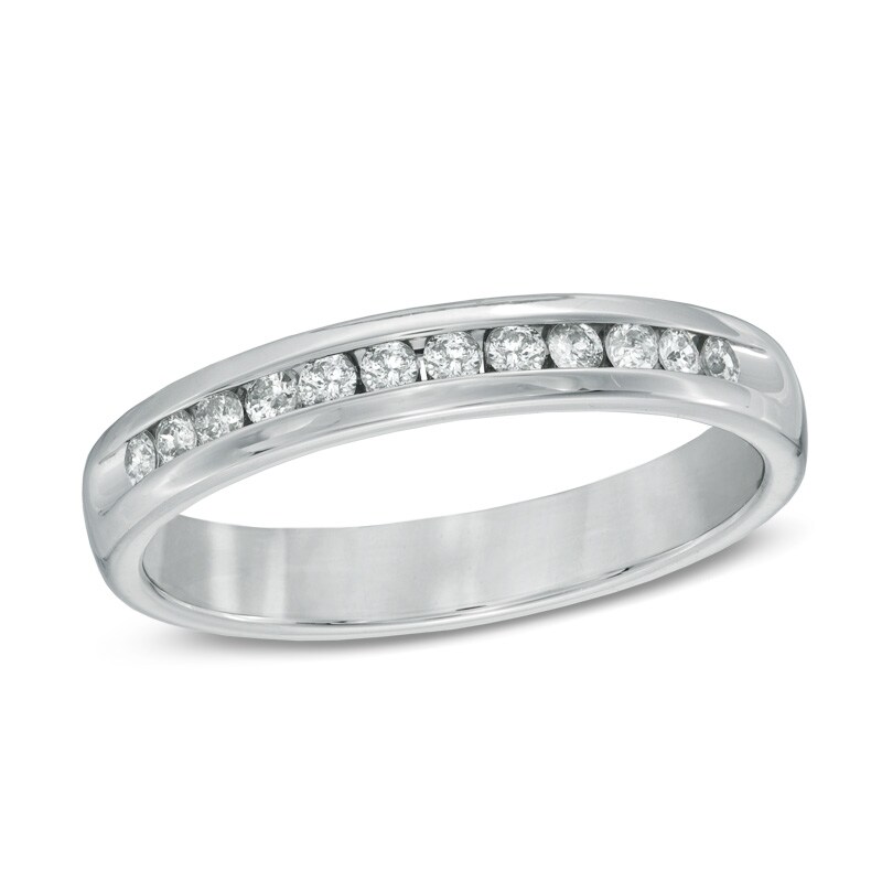 Main Image 1 of Previously Owned - 1/5 CT. T.W. Diamond Anniversary Band in Sterling Silver