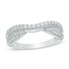 Thumbnail Image 1 of Previously Owned - 1/3 CT. T.W. Diamond Vintage-Style Contour Wedding Band in 14K White Gold