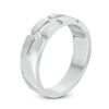 Thumbnail Image 2 of Previously Owned - Men's 1/8 CT. T.W. Diamond Three Stone Band in 10K White Gold