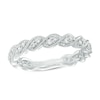 Thumbnail Image 1 of Previously Owned - 1/4 CT. T.W. Diamond Twist Vintage-Style Stackable Band in 14K White Gold
