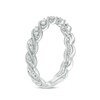 Thumbnail Image 2 of Previously Owned - 1/4 CT. T.W. Diamond Twist Vintage-Style Stackable Band in 14K White Gold