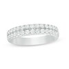 Thumbnail Image 1 of Previously Owned - 3/4 CT. T.W. Diamond Double Row Anniversary Band in 14K White Gold