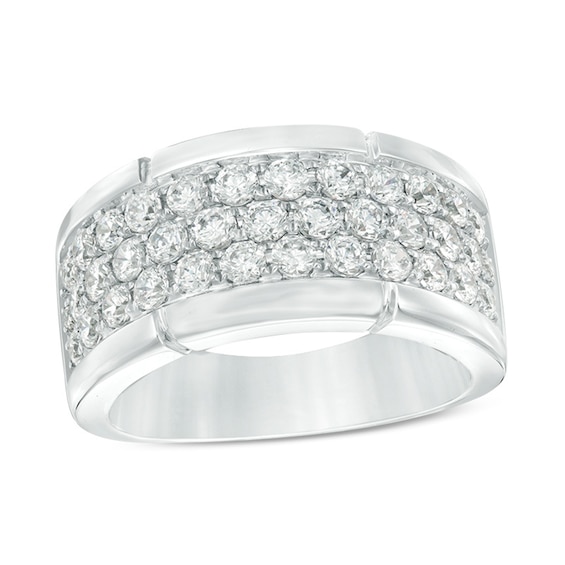 Previously Owned - 2 CT. T.w. Diamond Multi-Row Band in 10K White Gold