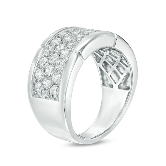 Previously Owned - 2 CT. T.w. Diamond Multi-Row Band in 10K White Gold