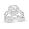 Thumbnail Image 1 of Previously Owned - Love's Destiny by Zales 2 CT. T.W. Diamond Cushion Frame Bridal Set in 14K White Gold (I/SI2)