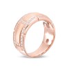 Thumbnail Image 2 of Previously Owned - 3/4 CT. T.W. Diamond Brick Pattern Wedding Band in 10K Rose Gold