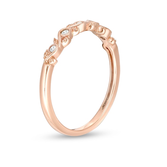 Previously Owned - 1/20 CT. T.w. Diamond Vine Anniversary Band in 10K Rose Gold