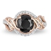 Thumbnail Image 4 of Previously Owned - Enchanted Disney Villains Maleficent 2 CT. T.W. Black Diamond Ring in 14K Two-Tone Gold