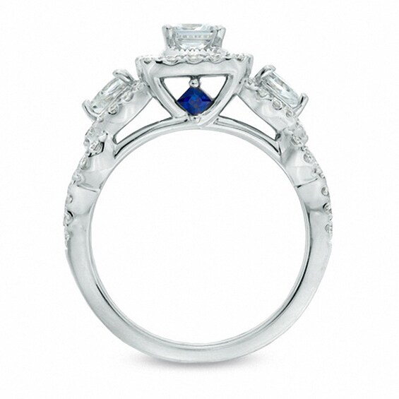 Previously Owned - Vera Wang Love Collection 1-1/2 CT. T.w. Diamond Three Stone Engagement Ring in 14K White Gold