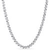 Thumbnail Image 1 of Previously Owned - 1 CT. T.W. Diamond "S" Tennis Necklace in Sterling Silver - 17"