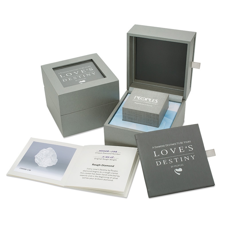 Main Image 4 of Previously Owned - Love's Destiny by Zales 1-5/8 CT. T.W. Diamond Three Stone Engagement Ring in 14K White Gold