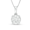 Thumbnail Image 1 of Previously Owned - 1/2 CT. T.W. Diamond Frame Pendant in 10K White Gold