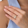 Thumbnail Image 3 of Previously Owned - 1/4 CT. T.W. Diamond Past Present Future® Bypass Engagement Ring in 10K Gold