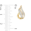 Thumbnail Image 2 of Previously Owned - 1/5 CT. T.W. Baguette and Round Diamond Teardrop Earrings in 10K Gold