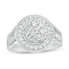 Thumbnail Image 1 of Previously Owned - 1 CT. T.W. Composite Diamond Frame Multi-Row Ring in 10K White Gold
