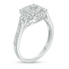 Thumbnail Image 2 of Previously Owned - 1/2 CT. T.W. Composite Diamond Cushion Frame Vintage-Style Tri-Sides Ring in 10K White Gold