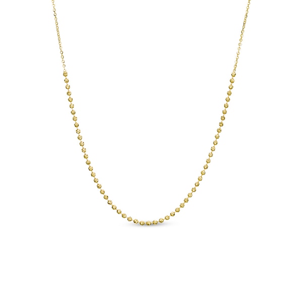 Previously Owned - Made in Italy Diamond-Cut Beaded Choker Necklace in 14K Gold - 16"