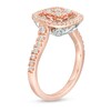 Thumbnail Image 2 of Previously Owned - 3/4 CT. T.W. Composite Diamond Flower Cushion Frame Ring in 10K Rose Gold