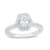 Thumbnail Image 1 of Previously Owned - Vera Wang Love Collection 1-1/4 CT. T.W. Oval Diamond Engagement Ring in 14K White Gold