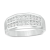 Thumbnail Image 1 of Previously Owned - 3/4 CT. T.W. Diamond Double Row Channel-Set Anniversary Band in 10K White Gold