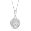 Thumbnail Image 1 of Previously Owned - 1/2 CT. T.W. Composite Diamond Double Frame Pendant in 10K White Gold
