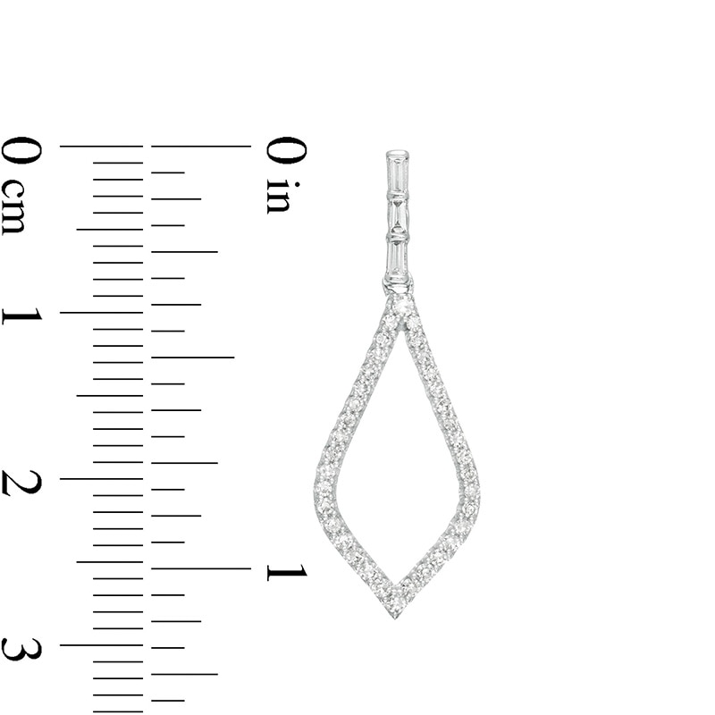 Main Image 2 of Previously Owned - Marilyn Monroe™ Collection 3/8 CT. T.W. Diamond Teardrop Earrings in 10K White Gold