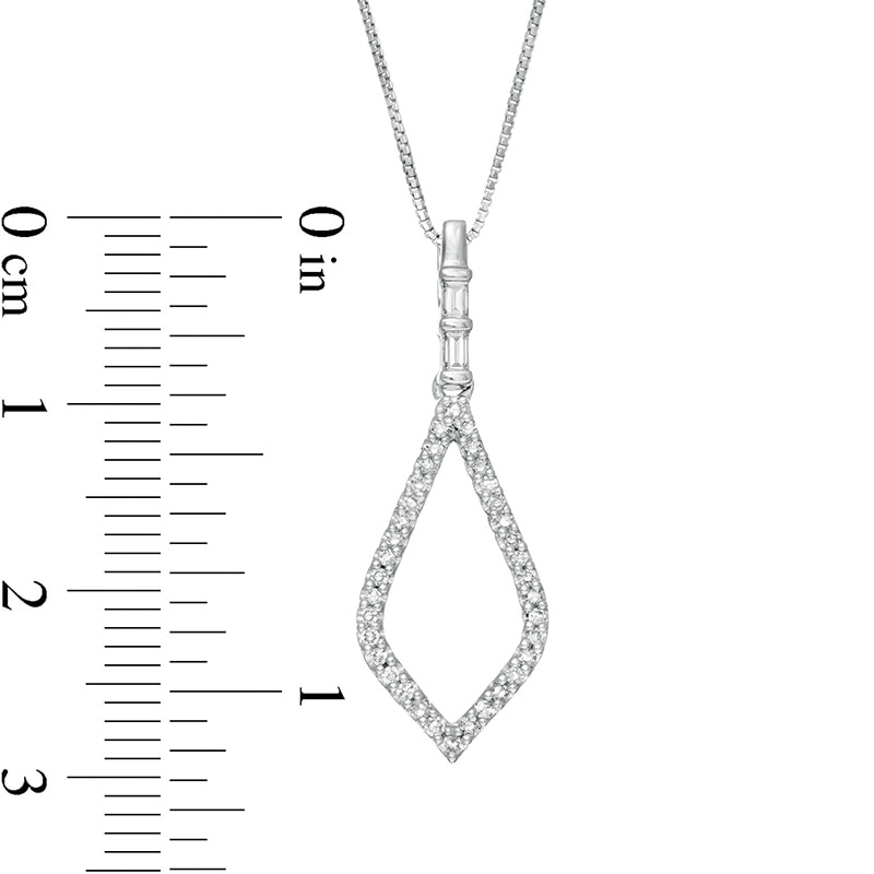 Main Image 2 of Previously Owned - Marilyn Monroe™ Collection 1/5 CT. T.W. Diamond Teardrop Pendant in 10K White Gold