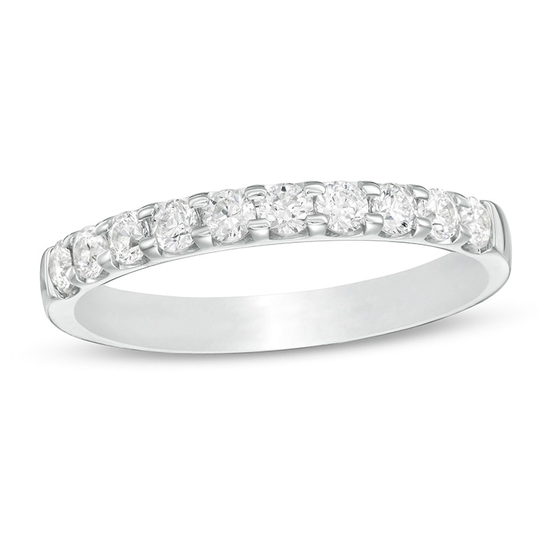 Main Image 1 of Previously Owned - 1/2 CT. T.W. Diamond Band in 18K White Gold (I/VS2)