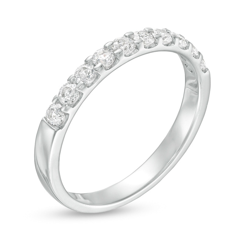 Main Image 3 of Previously Owned - 1/2 CT. T.W. Diamond Band in 18K White Gold (I/VS2)