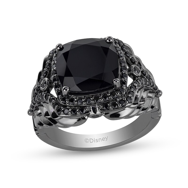 Main Image 1 of Previously Owned - Enchanted Disney Villains Maleficent Onyx and 1/2 CT. T.W. Black Diamond Ring