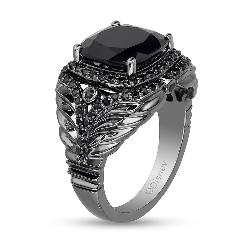 Main Image 2 of Previously Owned - Enchanted Disney Villains Maleficent Onyx and 1/2 CT. T.W. Black Diamond Ring