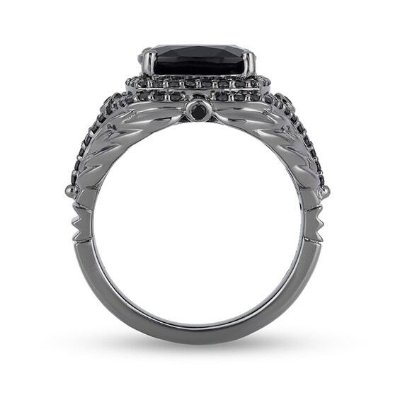 Previously Owned - Enchanted Disney Villains Maleficent Onyx and 1/2 CT. T.w. Black Diamond Ring
