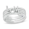 Thumbnail Image 1 of Previously Owned - Vera Wang Love Collection 1/10 CT. T.W. Diamond "LOVE" Stackable Band Set in Sterling Silver