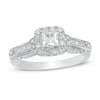 Thumbnail Image 1 of Previously Owned - Vera Wang Love Collection 1 CT. T.W. Princess-Cut Diamond Frame Engagement Ring in 14K White Gold