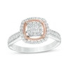 Thumbnail Image 1 of Previously Owned - 1/2 CT. T.W. Quad Princess-Cut Diamond Double Frame Twist Vintage-Style Ring in 10K Two-Tone Gold