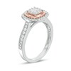 Thumbnail Image 2 of Previously Owned - 1/2 CT. T.W. Quad Princess-Cut Diamond Double Frame Twist Vintage-Style Ring in 10K Two-Tone Gold