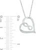 Thumbnail Image 2 of Previously Owned - 1/20 CT. T.W. Diamond Infinity Tilted Heart Pendant in 10K White Gold
