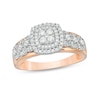 Thumbnail Image 1 of Previously Owned - 1/2 CT. T.W. Diamond Double Cushion Frame Ring in 10K Two-Tone Gold