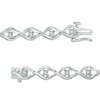 Thumbnail Image 3 of Previously Owned - 1/10 CT. T.W. Diamond Open Flame Link Bracelet in Sterling Silver - 7.25"