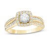 Thumbnail Image 1 of Previously Owned - 7/8 CT. T.W. Diamond Cushion Frame Engagement Ring in 14K Gold