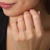 Thumbnail Image 2 of Previously Owned - 1/5 CT. T.W. Diamond Chevron Vintage-Style Anniversary Band in 10K Rose Gold