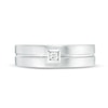 Thumbnail Image 3 of Previously Owned - Vera Wang Love Collection Men’s 1/15 CT. Square Diamond Solitaire Wedding Band in 14K White Gold