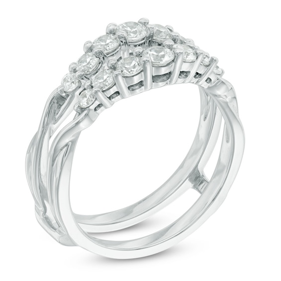 Previously Owned - Celebration Ideal 7/8 CT. T.w. Diamond Solitaire Enhancer in 14K White Gold (I/I1)