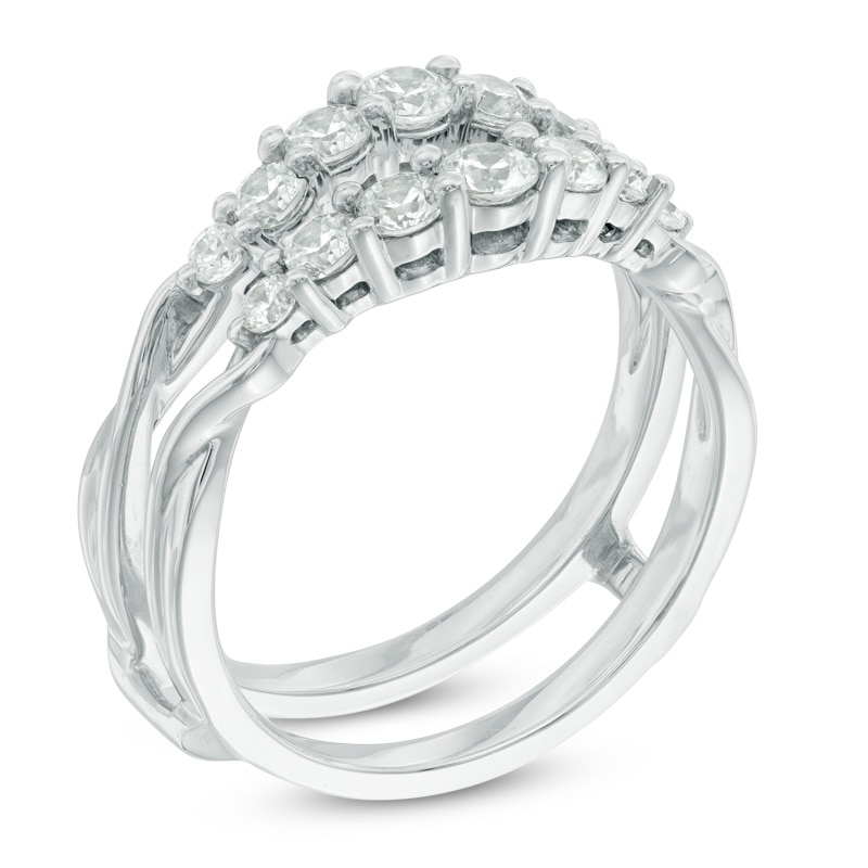 Main Image 2 of Previously Owned - Celebration Ideal 7/8 CT. T.W. Diamond Solitaire Enhancer in 14K White Gold (I/I1)