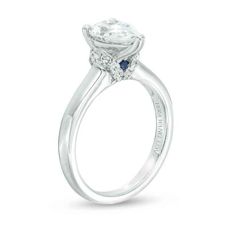 Main Image 2 of Previously Owned - Vera Wang Love Collection 1-1/8 CT. T.W. Pear-Shaped Diamond Engagement Ring in 14K White Gold