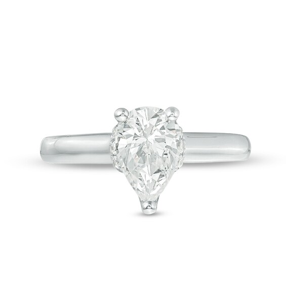 Previously Owned - Vera Wang Love Collection 1-1/8 CT. T.w. Pear-Shaped Diamond Engagement Ring in 14K White Gold