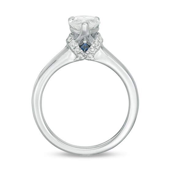 Previously Owned - Vera Wang Love Collection 1-1/8 CT. T.w. Pear-Shaped Diamond Engagement Ring in 14K White Gold